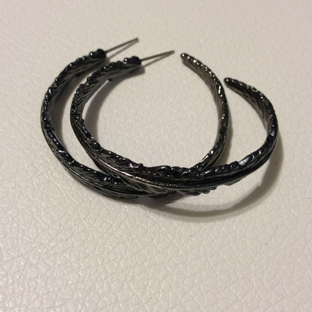 Leaf Hoop Earrings